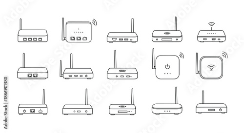 Collection of various wireless routers