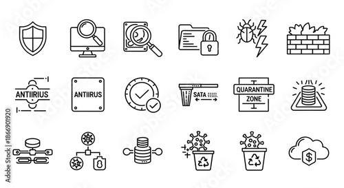 Various cybersecurity concepts illustrated