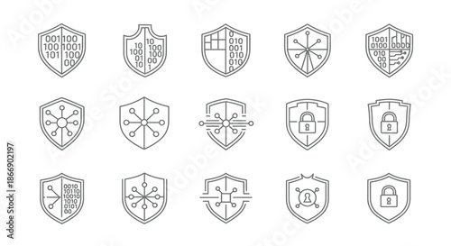 Collection of shield symbols