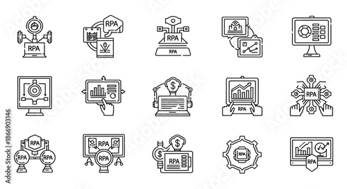 Various icons representing roi and roas metrics