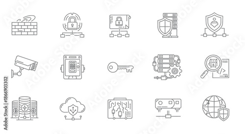 Illustrations of various cybersecurity measures