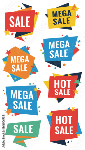 Mega Sale Stickers and Labels Collection