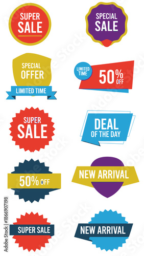 Sale Badges and Stickers Collection Vector