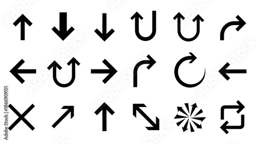 Arrow Symbols Set: Up, Down, Right, Left