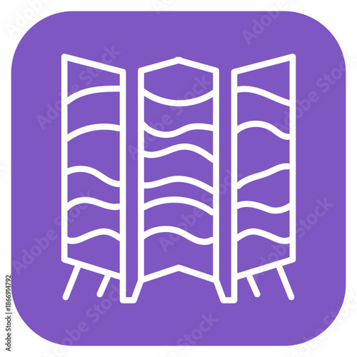 Folding Screen icon vector image. Can be used for Retro.