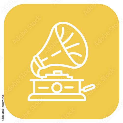 Gramophone icon vector image. Can be used for Retro.