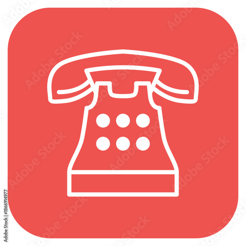 Telephone icon vector image. Can be used for Retro.