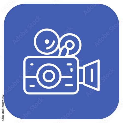 Video Camera icon vector image. Can be used for Retro.