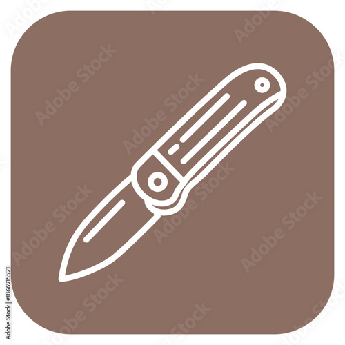 Pocket Knife icon vector image. Can be used for Adventure.