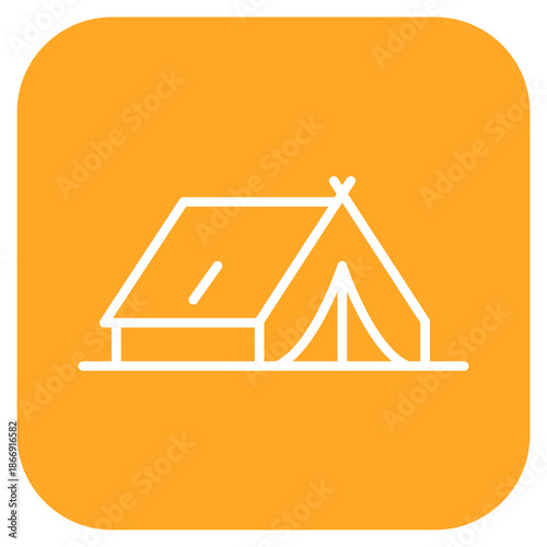 Campsite icon vector image. Can be used for Trekking.
