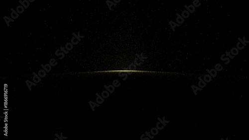 Cuadro en lienzo Night sky with a faint glowing horizon line and sparse stars scattered across the dark Generate title without using the word Title: before it