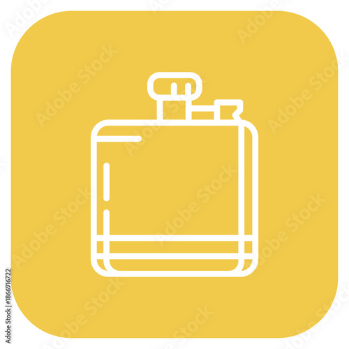 Hip Flask icon vector image. Can be used for Trekking.