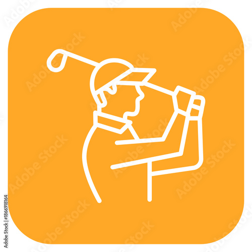 Golf Player Male icon vector image. Can be used for Golf.
