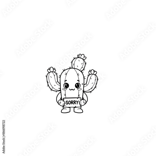 Cute Cactus Sorry