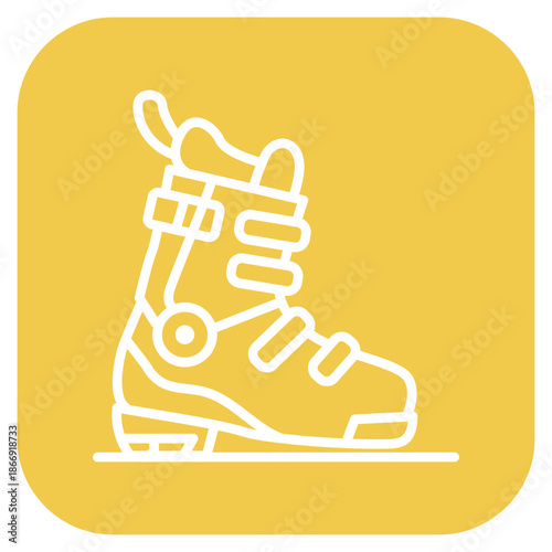 Ski Boots icon vector image. Can be used for Ski Resort.