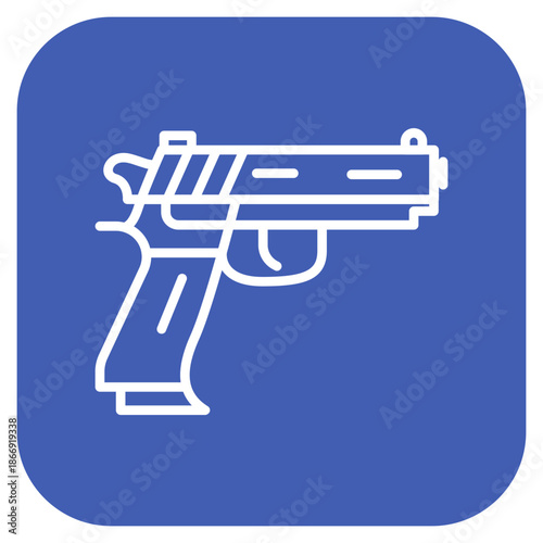 Gun icon vector image. Can be used for Shooting.