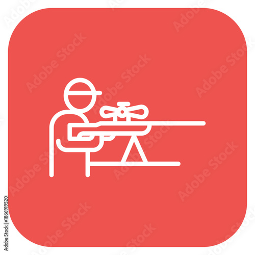 Shooting in standing position icon vector image. Can be used for Shooting.