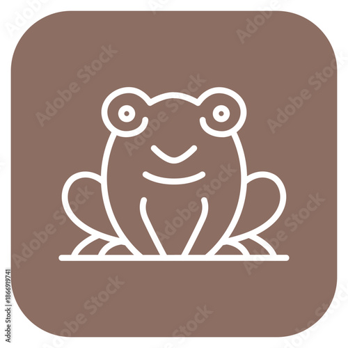 Frog icon vector image. Can be used for Fairytale.