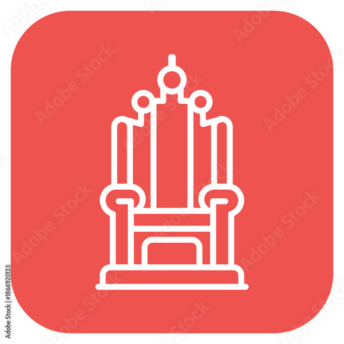 Throne icon vector image. Can be used for Fairytale.