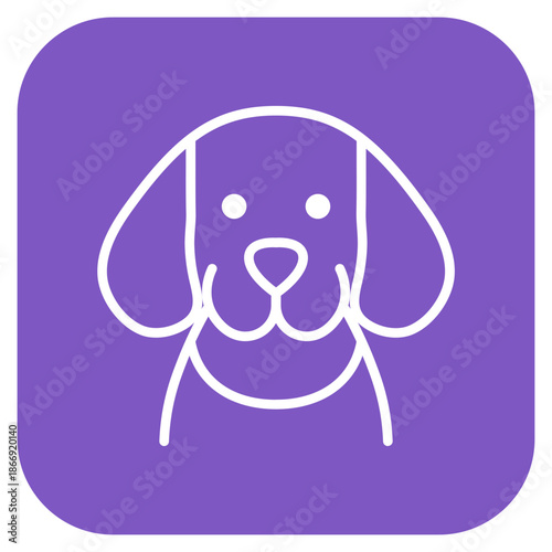 Beagle icon vector image. Can be used for Veterinary.