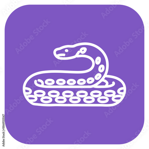Green Anaconda icon vector image. Can be used for Rainforest.