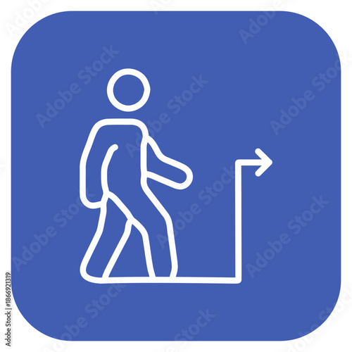 Εκτύπωση καμβά Evacuation Route icon vector image