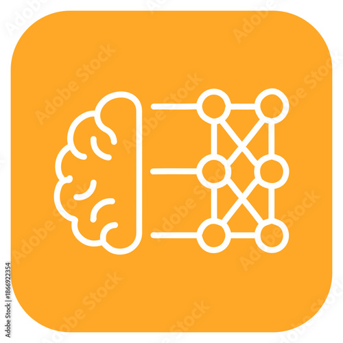 Deep Learning icon vector image. Can be used for Cyberpunk.