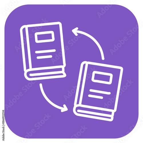 Book Exchange icon vector image. Can be used for Coworking Space.