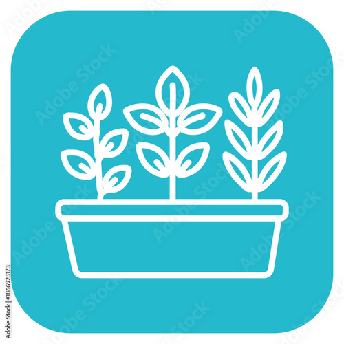 Herb Garden icon vector image. Can be used for Agriculture.