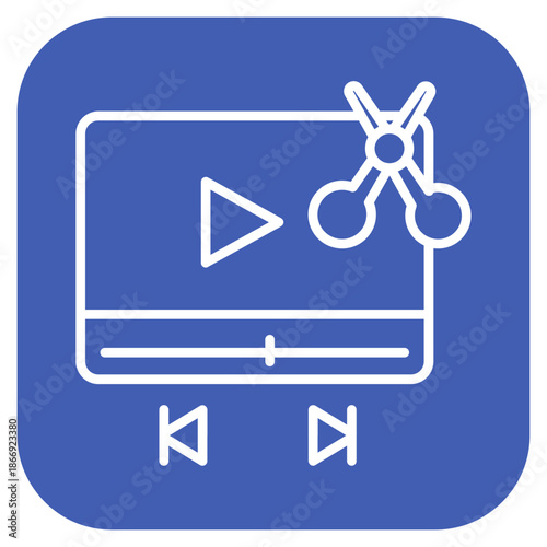 Video Editing icon vector image. Can be used for Video Blog.
