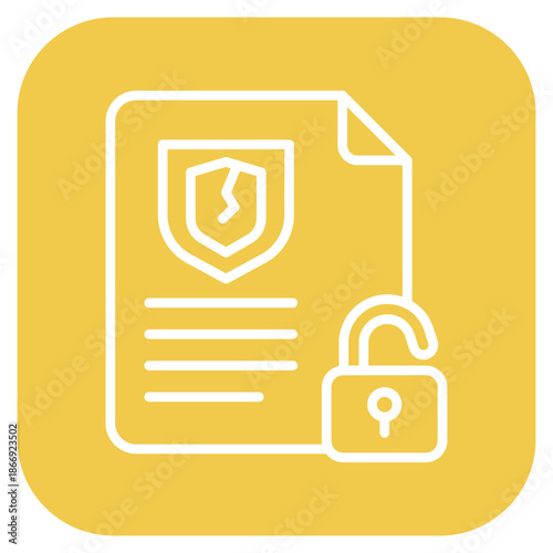 Decrypted File icon vector image. Can be used for Documents And Files.