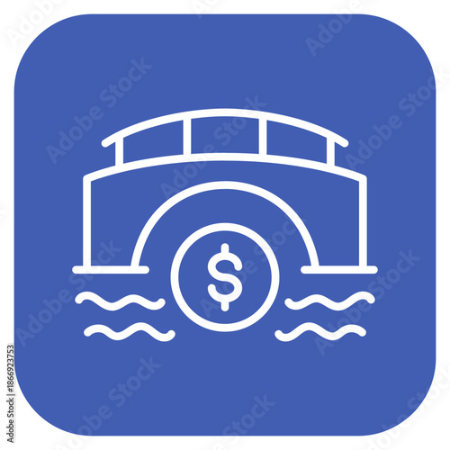 Bridge Loan icon vector image. Can be used for Credit And Loan.