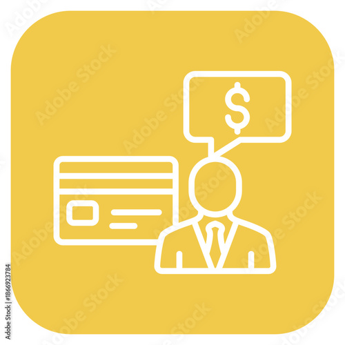 Credit Counseling icon vector image. Can be used for Credit And Loan.
