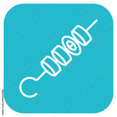 Barbecue Skewer icon vector image. Can be used for Bar.