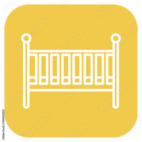 Baby Crib icon vector image. Can be used for Maternity.