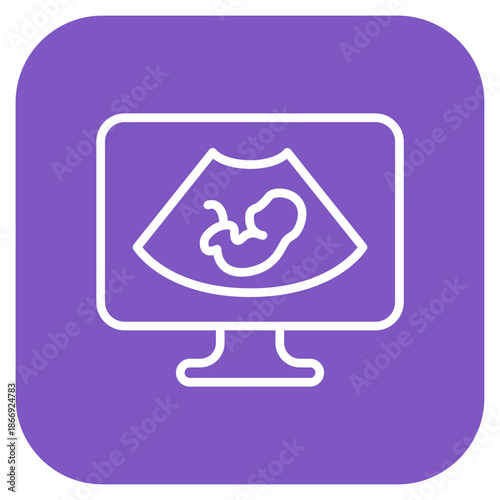 Sonogram icon vector image. Can be used for Maternity.