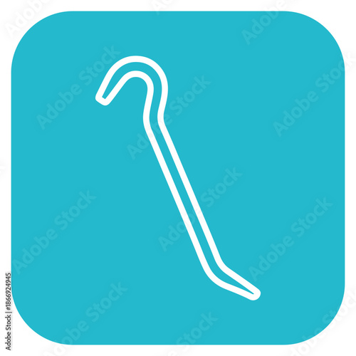 Crowbar icon vector image. Can be used for Crime Investigation.