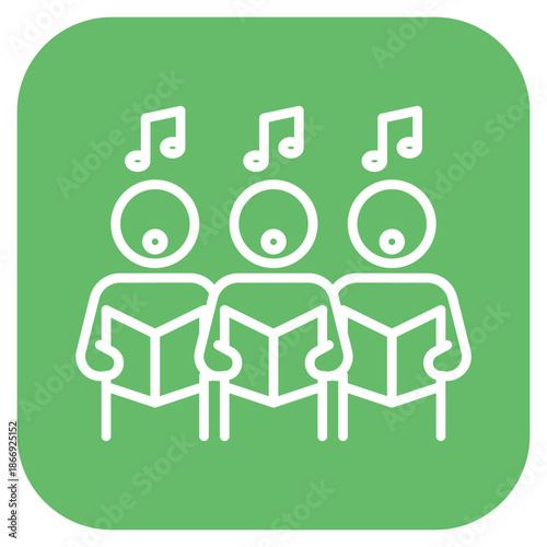 Choir icon vector image. Can be used for Artist Studio.