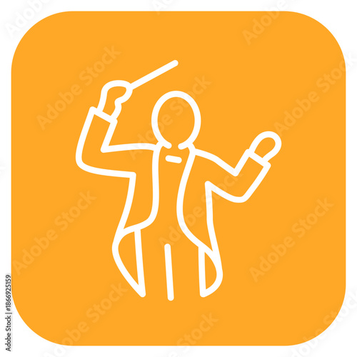 Conductor icon vector image. Can be used for Artist Studio.