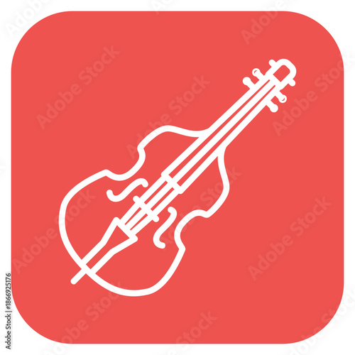Double Bass icon vector image. Can be used for Artist Studio.