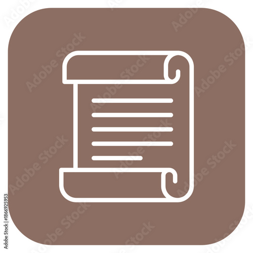 Manuscript Scroll icon vector image. Can be used for Archeology.