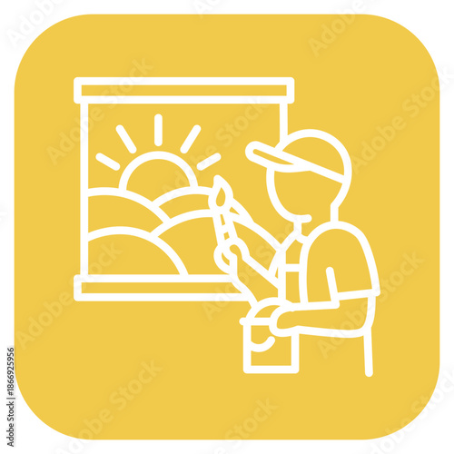 Mural Painting icon vector image. Can be used for Archeology.