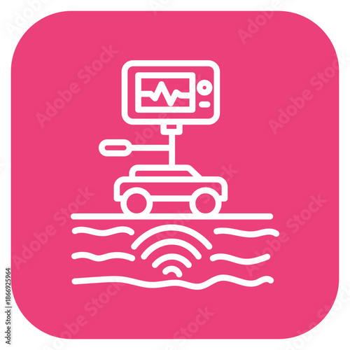 Ground Penetrating Radar icon vector image. Can be used for Archeology.