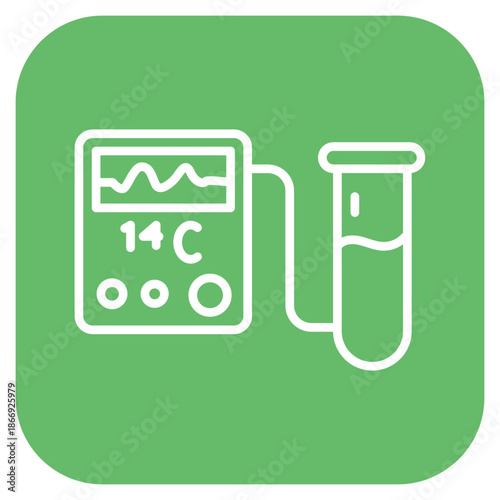 Radiocarbon Dating icon vector image. Can be used for Archeology.