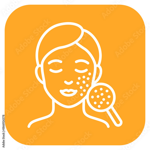 Exfoliation icon vector image. Can be used for Dermatology.