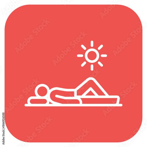 Tanning icon vector image. Can be used for Dermatology.
