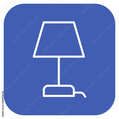 Nightstand Lamp icon vector image. Can be used for Nursing Home.