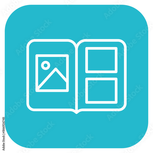 Photo Album icon vector image. Can be used for Nursing Home.