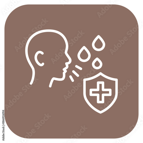 Droplet Precaution icon vector image. Can be used for Tuberculosis.