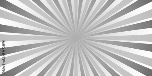 Ray sun light. Sunburst background. Radial circle line. Pattern starburst. Comic beam lines. Sun effect rays. Abstract firework. Concentration stripe. Cartoons lightning style. Vector illustration